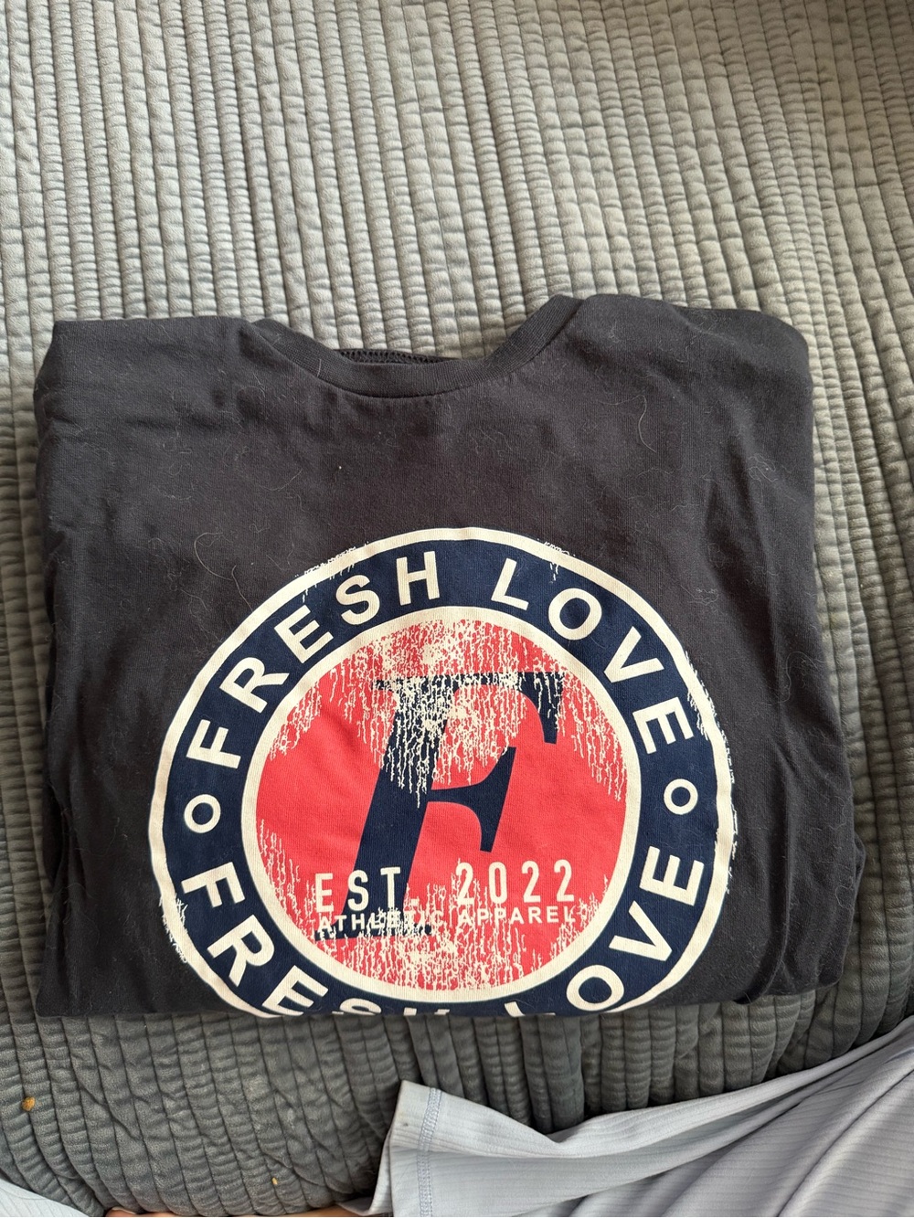 Fresh Love Graphic Long Sleeve Tee - Black & Red